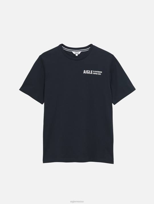 Aigle 86DD571 ropa imperio mujer camiseta de algodón orgánico con cuello redondo