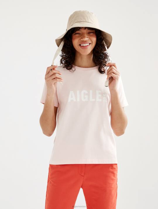 Aigle 86DD584 ropa cereza mujer camiseta de manga corta con estampado de piratex