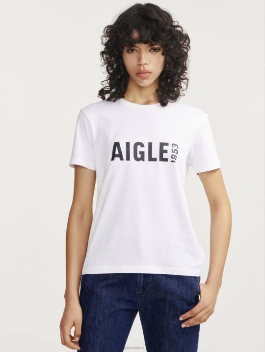 Aigle 86DD699 ropa leche mujer camiseta de manga corta con estampado de piratex