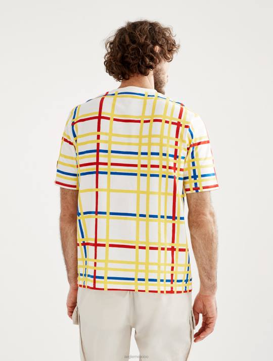 Aigle x Centre Pompidou 86DD10 ropa mondrian mujer camiseta con cuello redondo