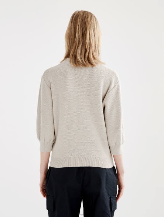 Aigle 86DD458 ropa sable mujer jersey de manga corta con punto decorativo