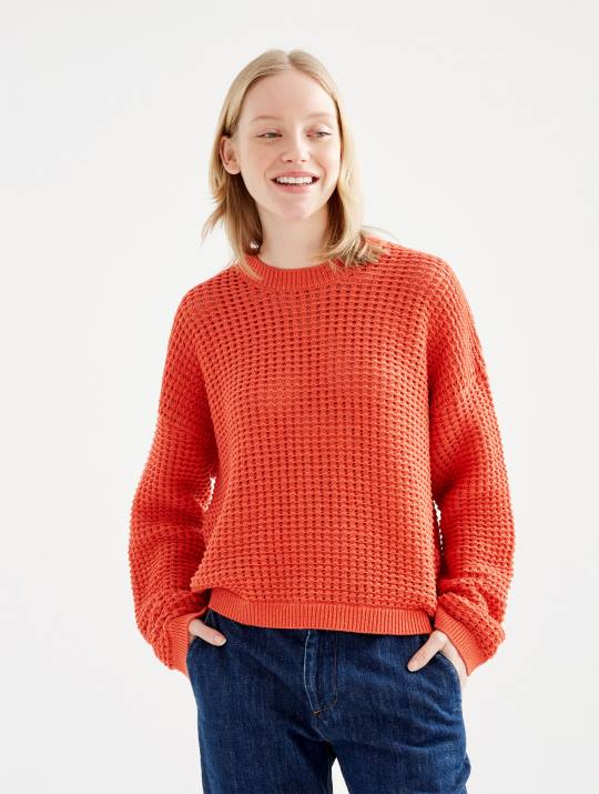 Aigle 86DD529 ropa Harissa mujer suéter de punto decorativo de manga larga