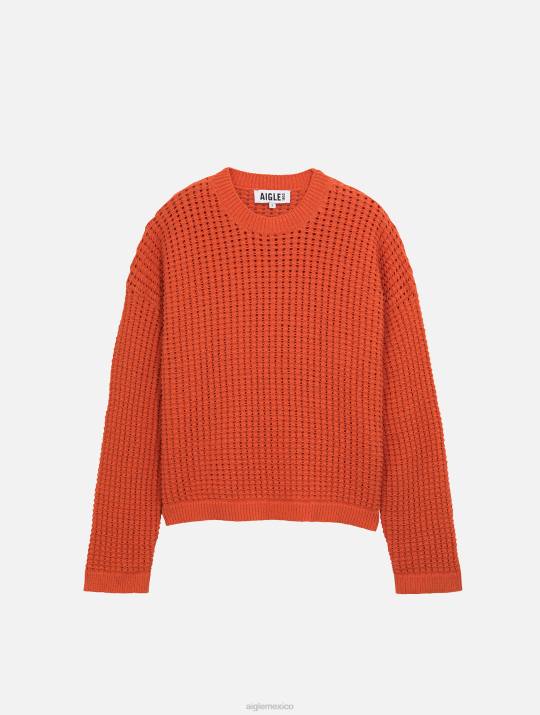 Aigle 86DD529 ropa Harissa mujer suéter de punto decorativo de manga larga