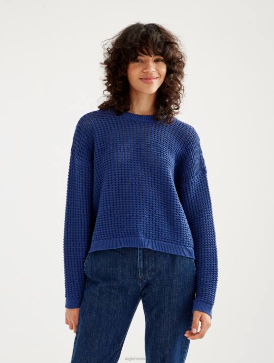 Aigle 86DD541 ropa encrebleu mujer suéter de punto decorativo de manga larga