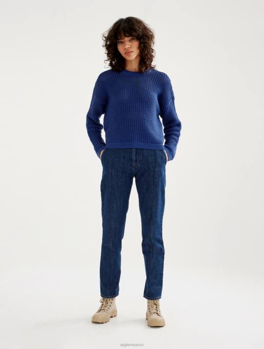 Aigle 86DD541 ropa encrebleu mujer suéter de punto decorativo de manga larga