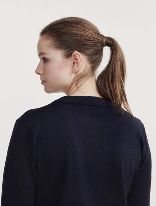 Aigle 86DD593 ropa imperio mujer jersey de lana merino con cuello redondo