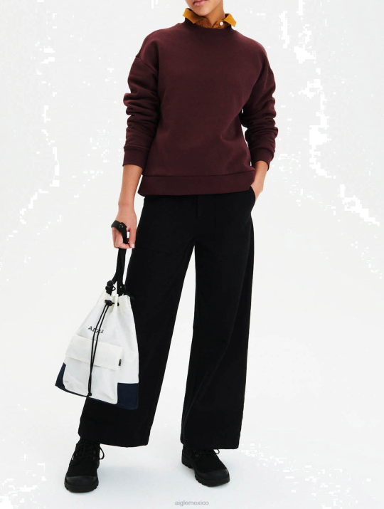 Aigle 86DD662 ropa Dulce de azúcar mujer sudadera con diseño ecológico y cuello redondo