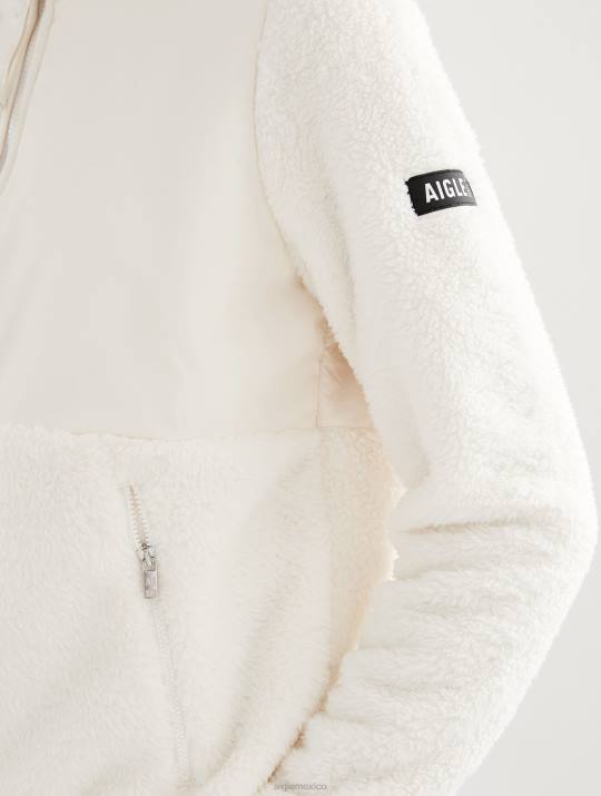 Aigle 86DD577 ropa lait yo mujer acogedora chaqueta polar sherpa con cremallera completa