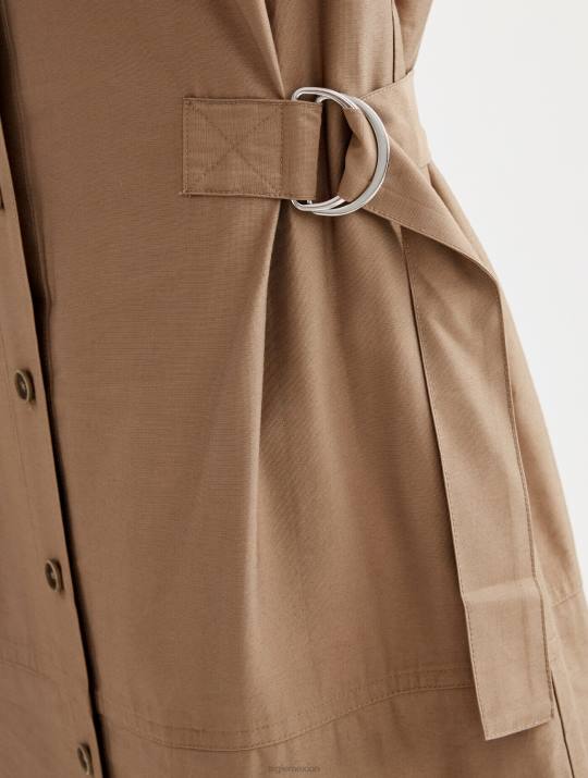 Aigle 86DD535 ropa capuchino mujer vestido midi ajustado con botones