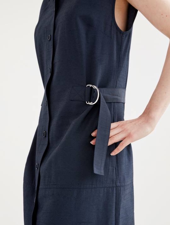 Aigle 86DD536 ropa imperio mujer vestido midi ajustado con botones