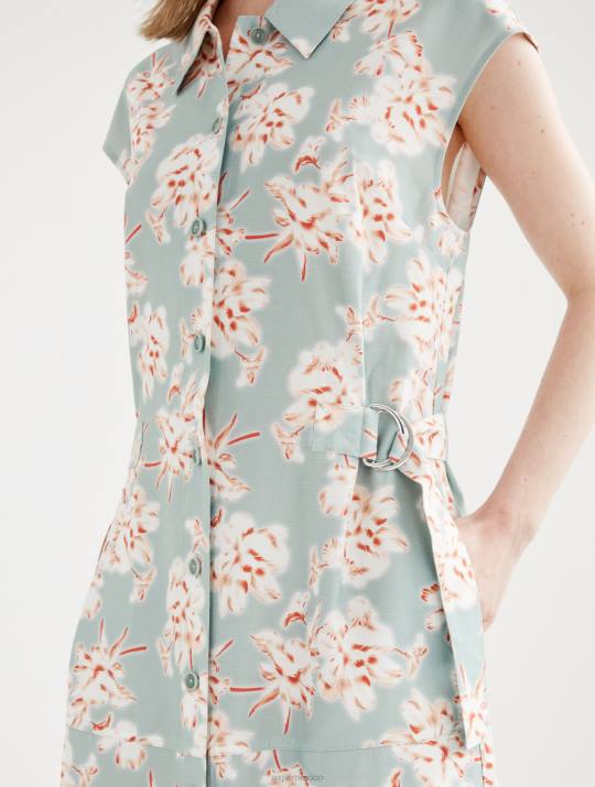 Aigle 86DD558 ropa reseda pr mujer vestido midi ajustado con botones