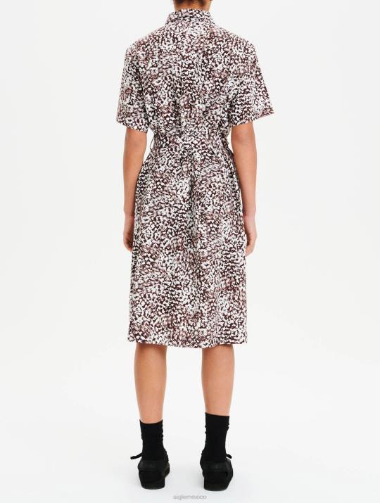 Aigle 86DD641 ropa dulce de azúcar pr mujer Vestido camisero de tencel y algodón versión estampada