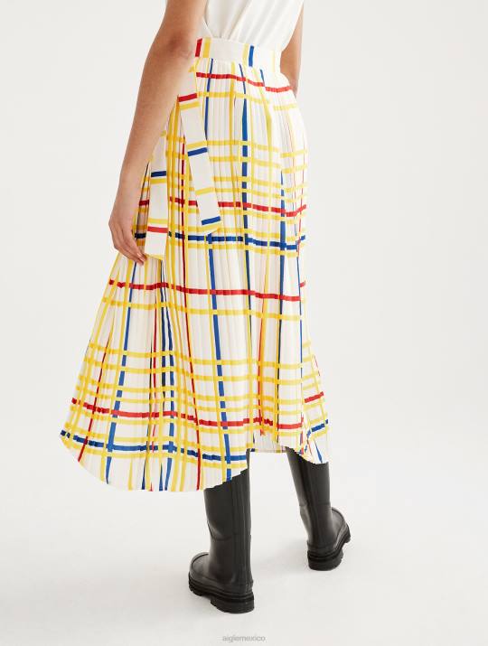 Aigle x Centre Pompidou 86DD583 ropa mondrian mujer falda larga plisada