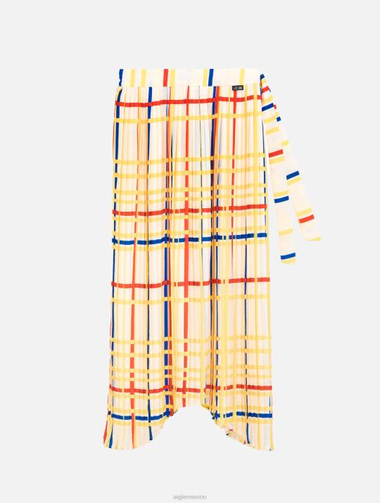 Aigle x Centre Pompidou 86DD583 ropa mondrian mujer falda larga plisada