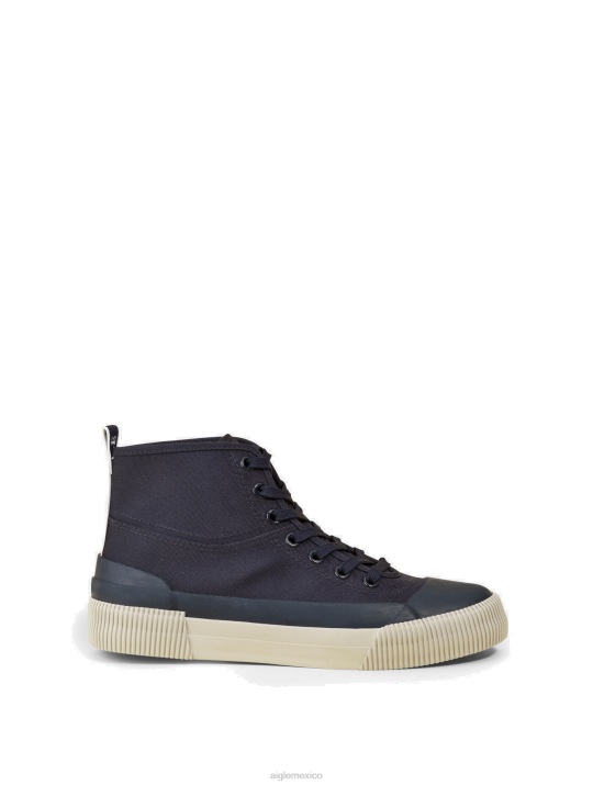 Aigle 86DD580 zapatos marina mujer la zapatilla ecológica de lona y goma