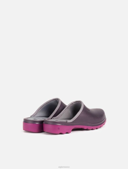 Aigle 86DD603 zapatos berenjena/dalia mujer zueco ultraligero